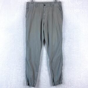 Bear Bottom Pants Mens L Tall Gray Pull On Elastic Waist Chino Preppy Classic
